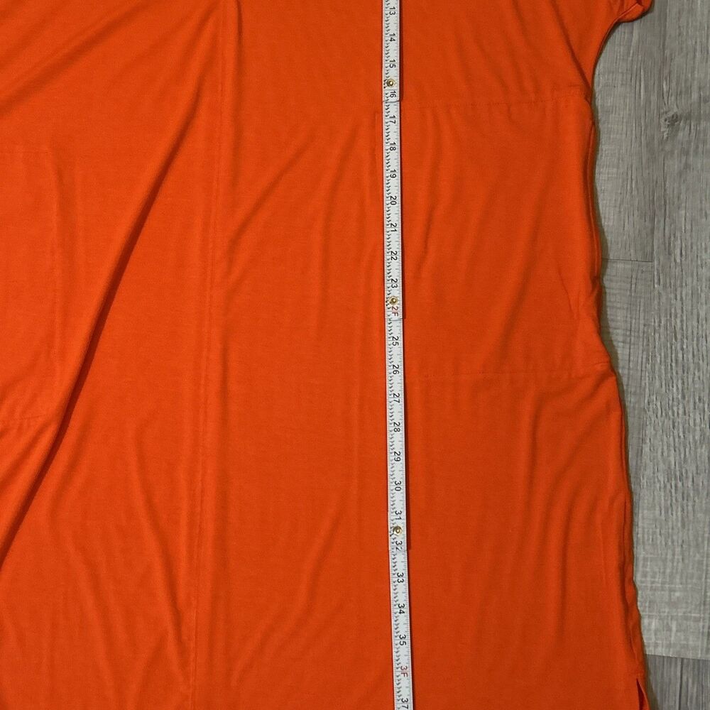 Ava & Viv Plus Size 1X Orange V Neck Dolman Short Sleeve Dress NWT - Picture 11 of 16